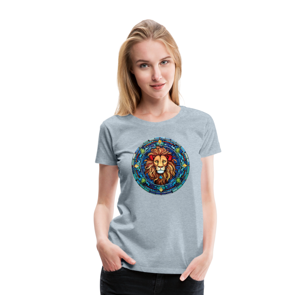 Women's Mosaic Leo Premium T-Shirt - heather ice blue