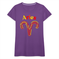 Thumbnail for Women's Power Words Aries Premium T-Shirt - purple