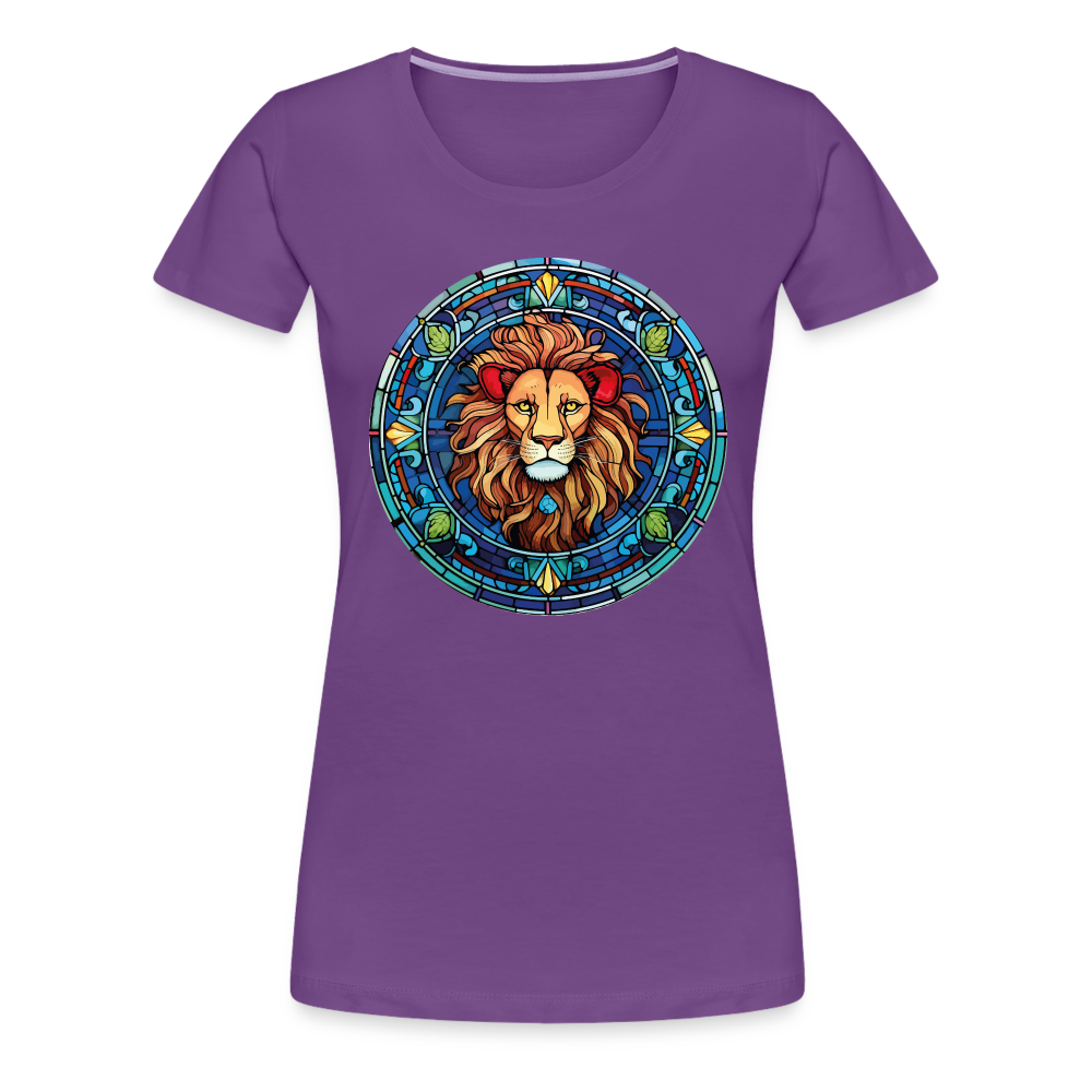 Women's Mosaic Leo Premium T-Shirt - purple