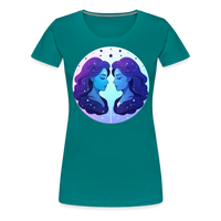 Thumbnail for Women’s Magic Gemini Premium T-Shirt - teal