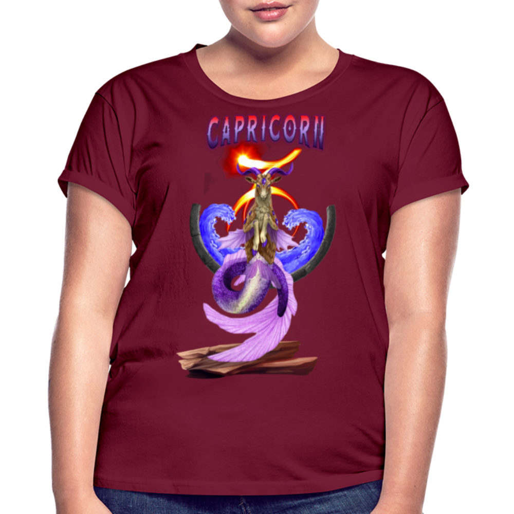 Women's Capricorn Relaxed Fit T-Shirt - burgundy