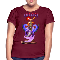 Thumbnail for Women's Capricorn Relaxed Fit T-Shirt - burgundy