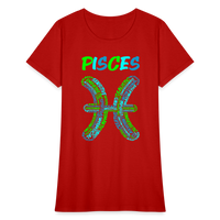 Thumbnail for Women's Power Words Pisces T-Shirt - red