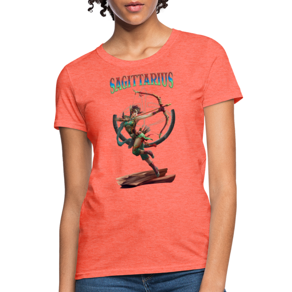 Astral Sagittarius Women's T-Shirt - heather coral