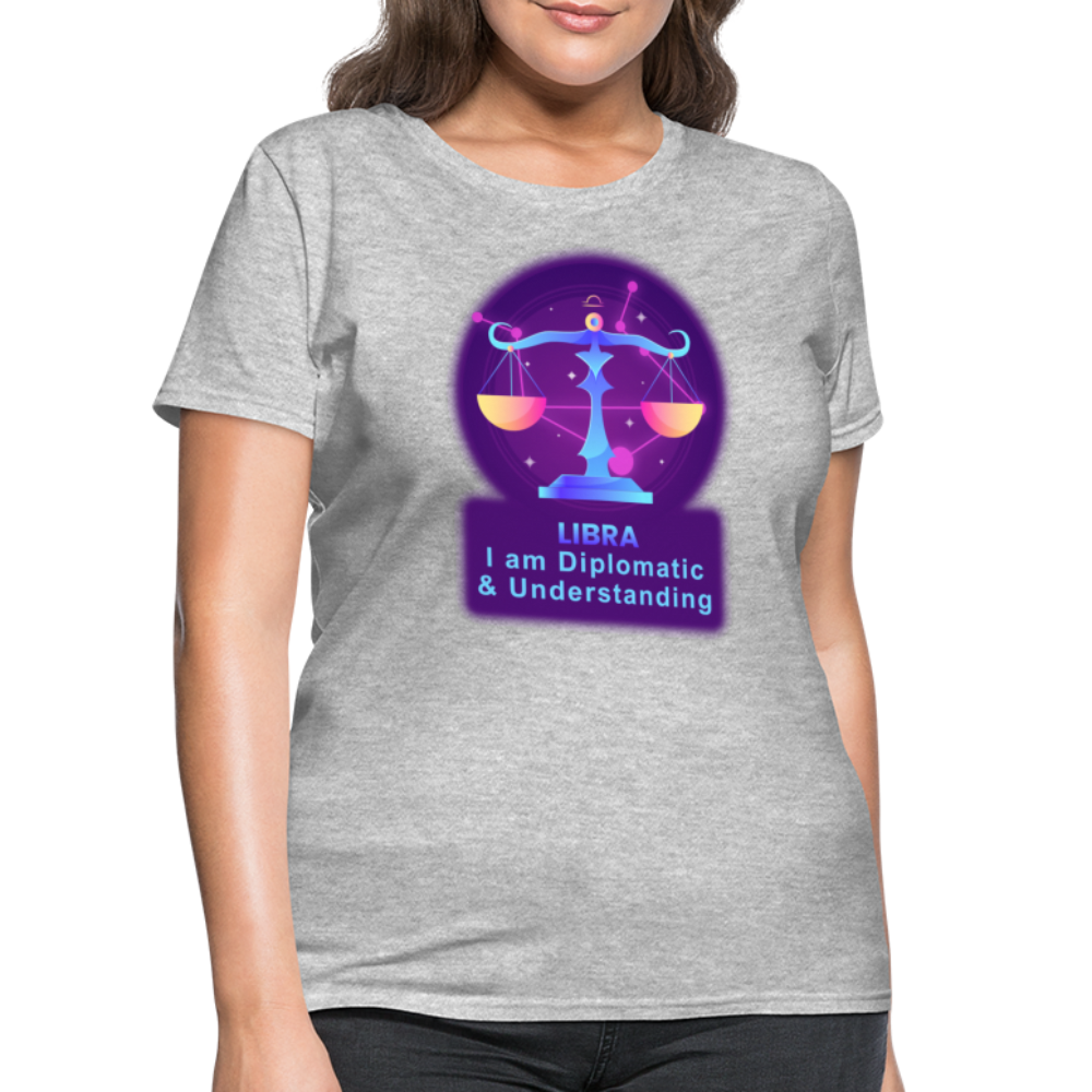 Women's Neon Libra T-Shirt - heather gray