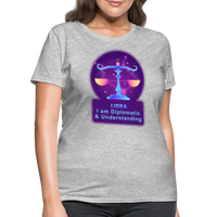 Thumbnail for Women's Neon Libra T-Shirt - heather gray