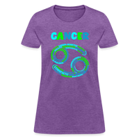 Thumbnail for Women's Power Words Cancer T-Shirt - purple heather