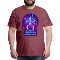 Thumbnail for Men's Neon Scorpio Premium T-Shirt - heather burgundy