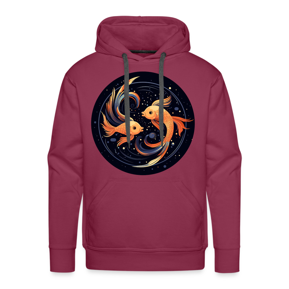 Men’s Mystic Pisces Premium Hoodie - burgundy