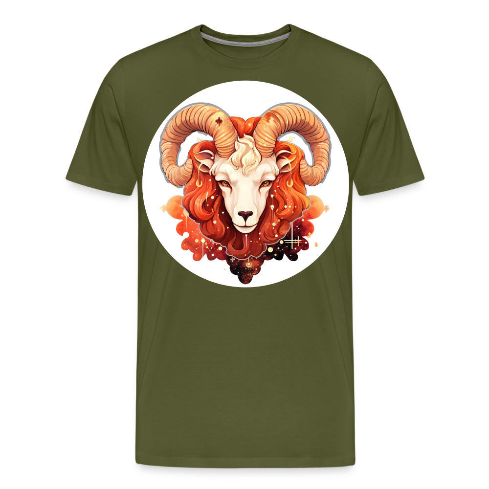 Men's Symbol Aries Premium T-Shirt - olive green