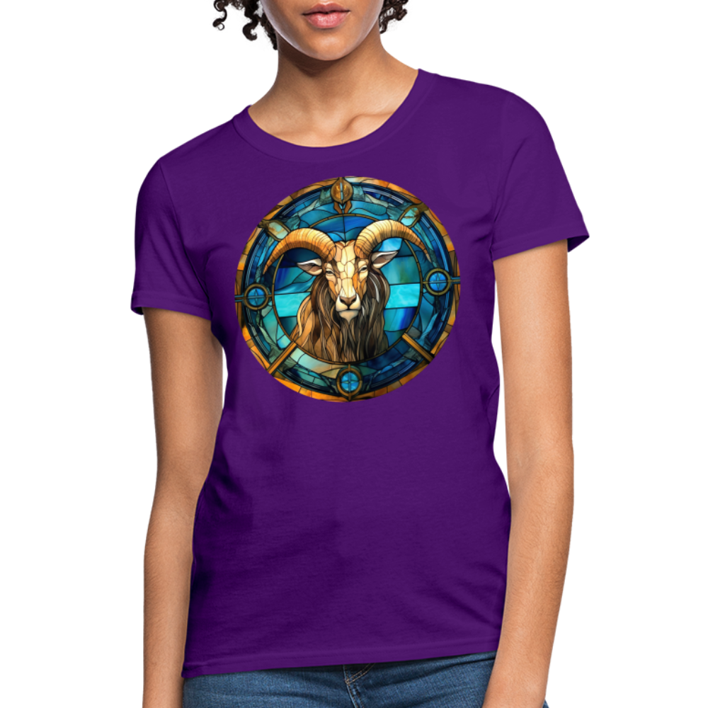 Women's Mosaic Capricorn T-Shirt - purple