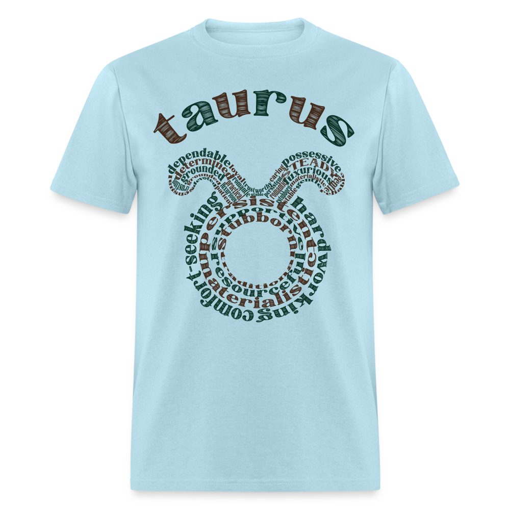 Men's Power Words Taurus Classic T-Shirt - powder blue