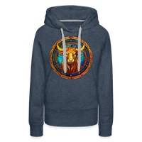 Thumbnail for Women’s Mosaic Taurus Premium Hoodie - heather denim