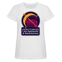 Thumbnail for Women's Glow Sagittarius Relaxed Fit T-Shirt - white