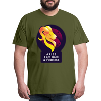 Thumbnail for Men's Glow Aries Premium T-Shirt - olive green