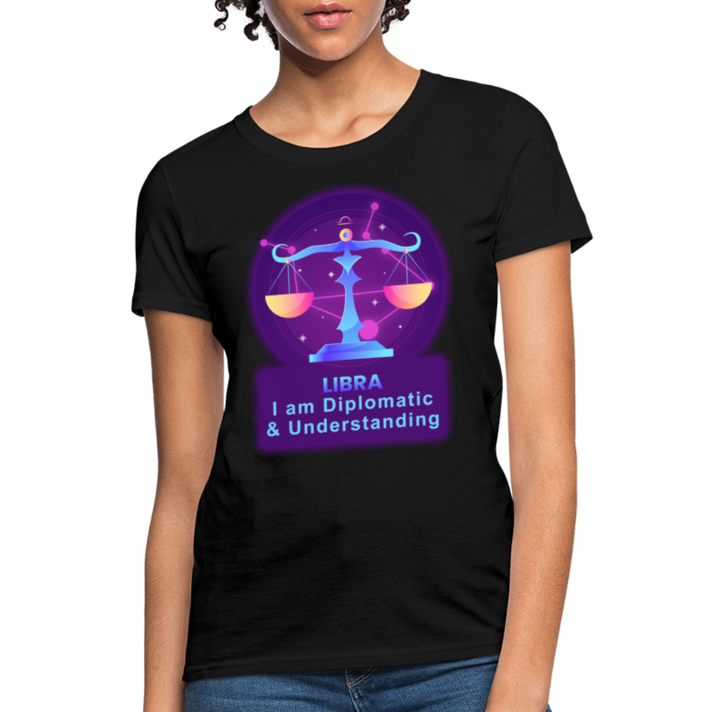 Women's Neon Libra T-Shirt - black