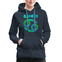 Thumbnail for Women's Power Words Cancer Premium Hoodie - navy