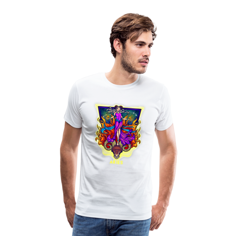 Men's Psychedelic Premium T-Shirt - white