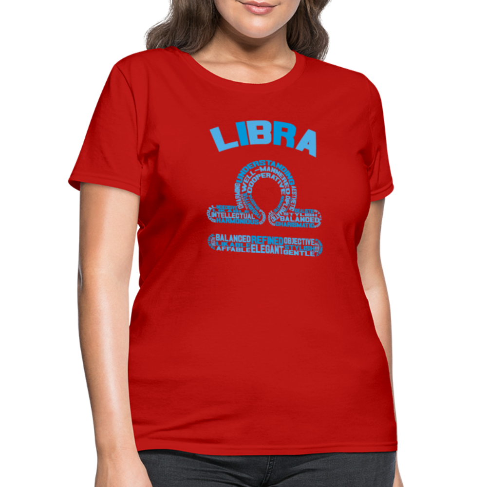 Women's Power Words Libra T-Shirt - red