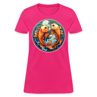 Thumbnail for Women's Symbol Pisces T-Shirt - fuchsia