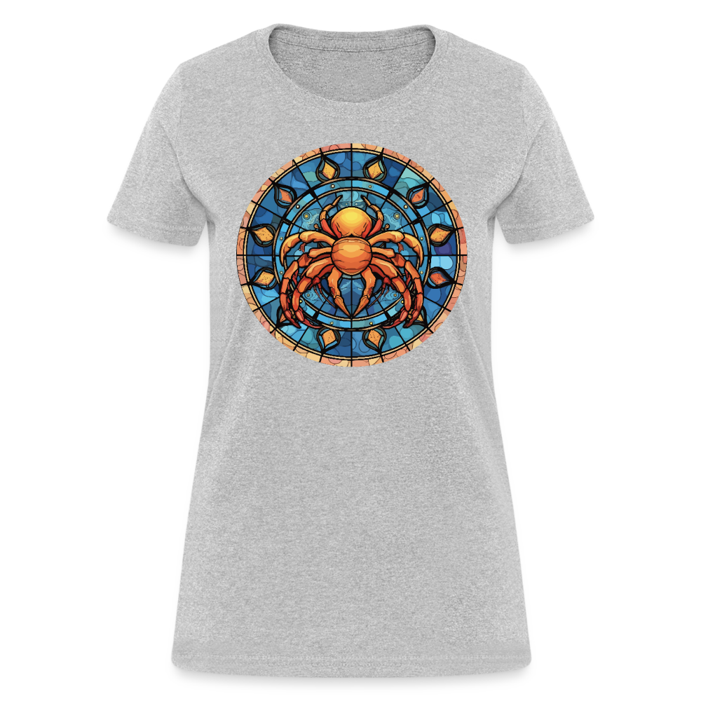 Women's Mosaic Cancer T-Shirt - heather gray