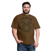 Thumbnail for Men's Power Words Taurus Classic T-Shirt - brown