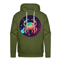 Thumbnail for Men’s Mystic Cancer Premium Hoodie - olive green