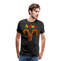 Thumbnail for Men's Power Words Aries Premium T-Shirt - black