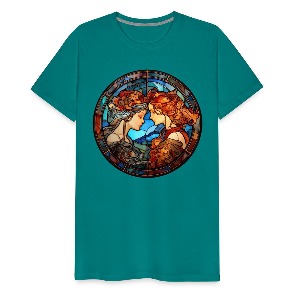 Men's Mosaic Gemini Premium T-Shirt - teal