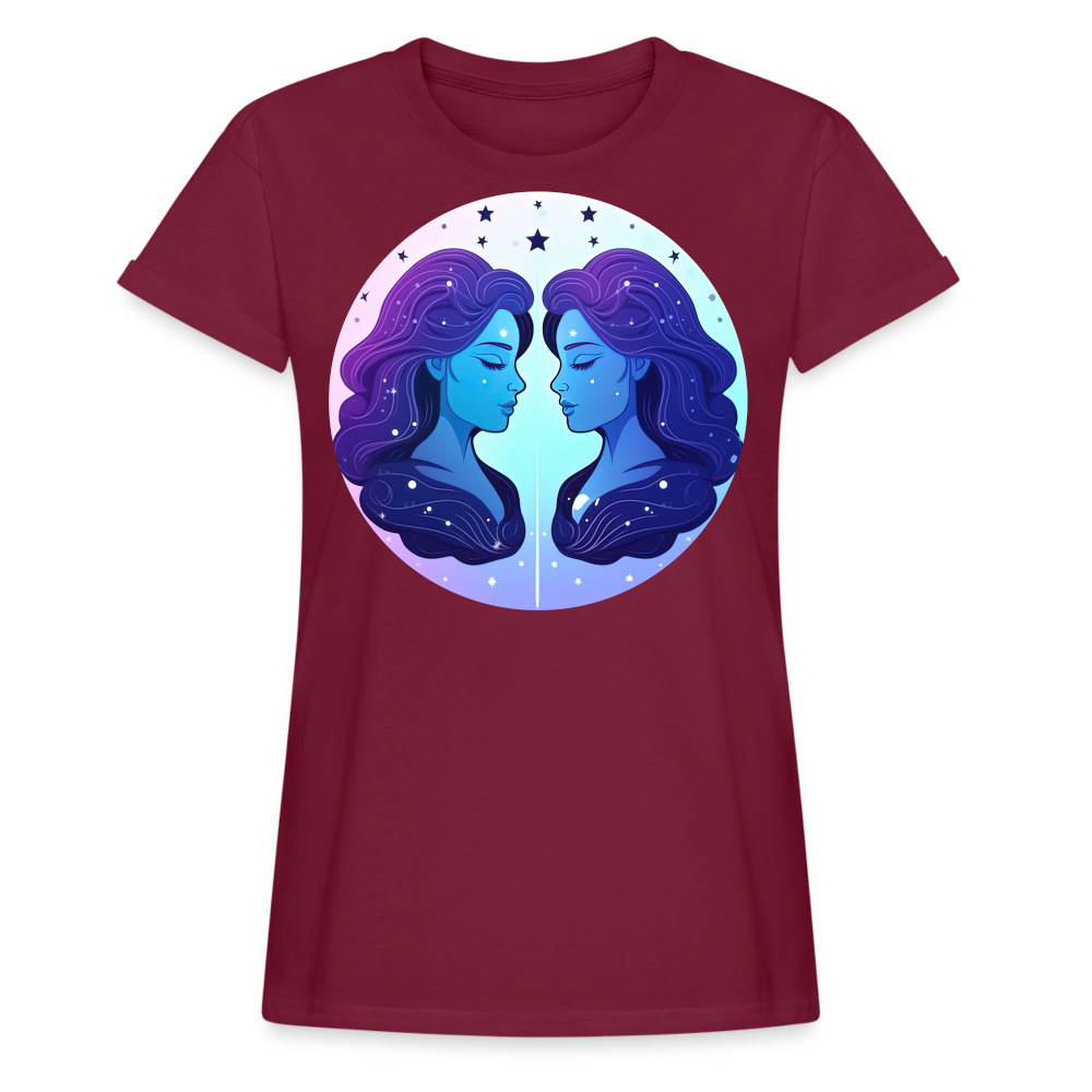 Women's Magic Gemini Relaxed Fit T-Shirt - burgundy