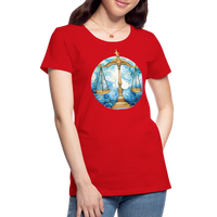 Thumbnail for Women’sMythical Libra Premium T-Shirt - red