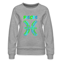 Thumbnail for Women's Power Words Pisces Premium Sweatshirt - heather grey