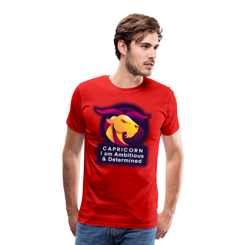 Men's Glow Capricorn Premium T-Shirt - red