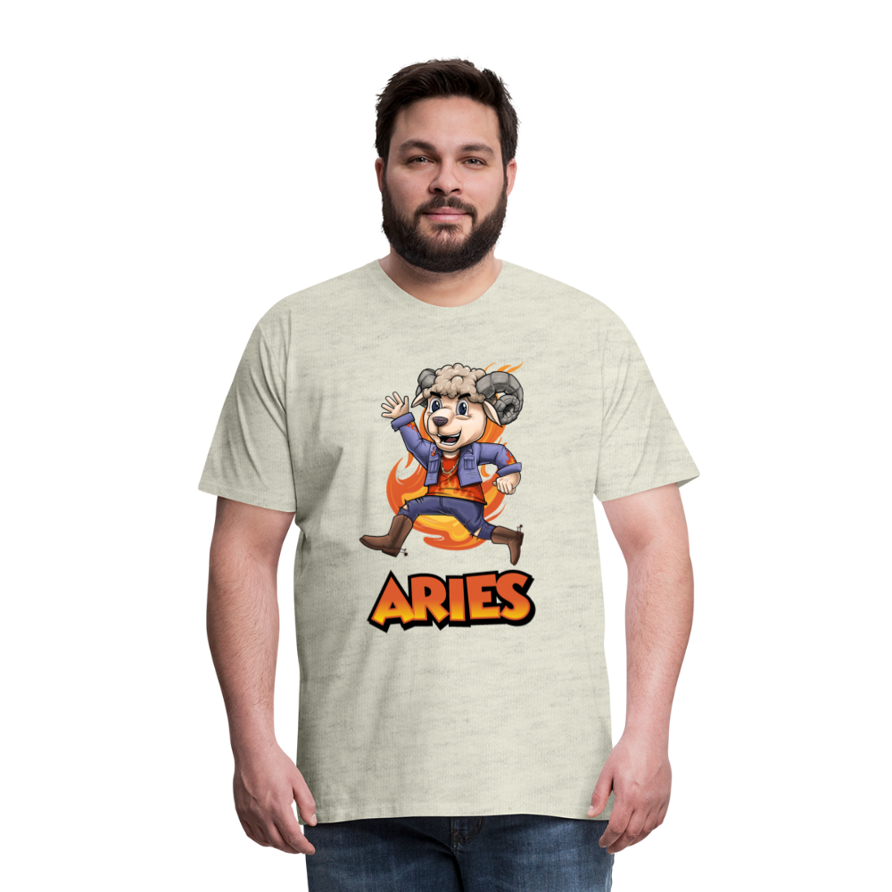 Men's Playful Aries Premium T-Shirt - heather oatmeal