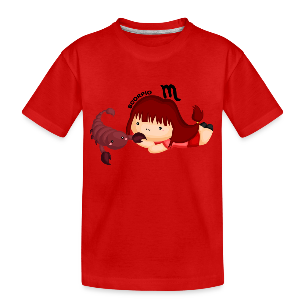 Kid’s Astro Girl Scorpio Premium Organic T-Shirt - red