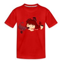 Thumbnail for Kid’s Astro Girl Scorpio Premium Organic T-Shirt - red