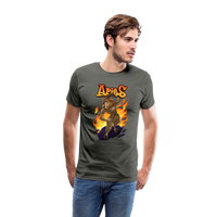 Thumbnail for Men's Fiery Aries Premium T-Shirt - asphalt gray