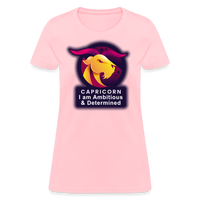 Thumbnail for Women's Glow Capricorn T-Shirt - pink