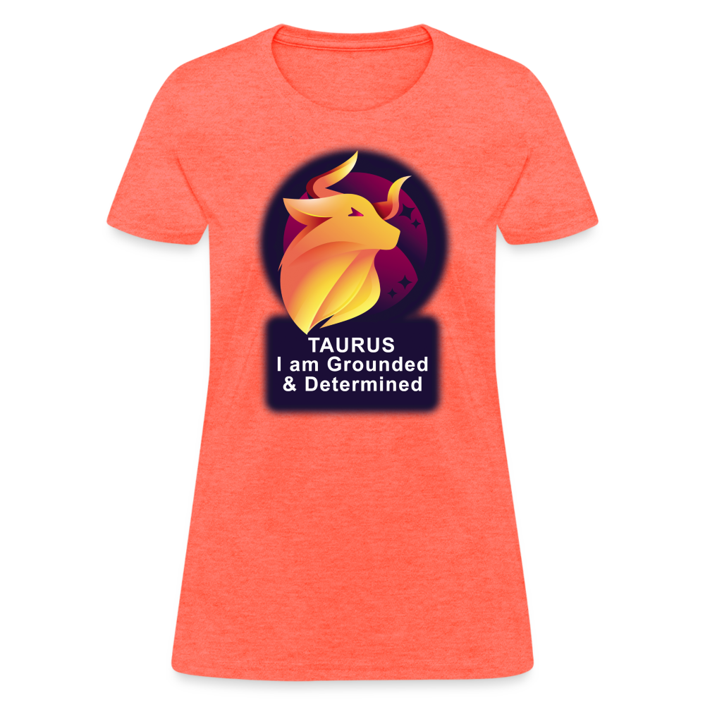 Women's Glow Taurus T-Shirt - heather coral