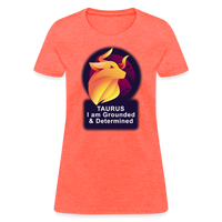 Thumbnail for Women's Glow Taurus T-Shirt - heather coral