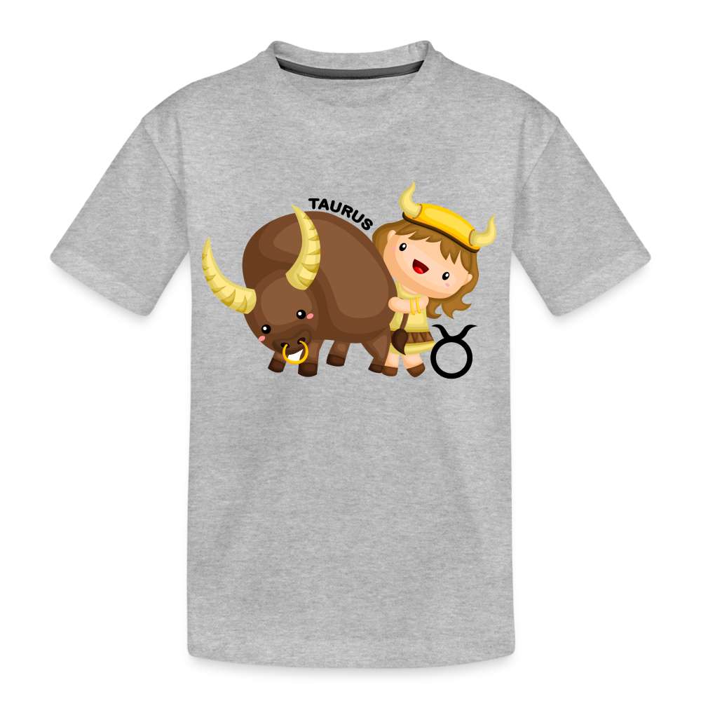 Kid’s Astro Girl Taurus Premium Organic T-Shirt - heather gray