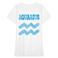 Thumbnail for Women's Power Words Aquarius T-Shirt - white