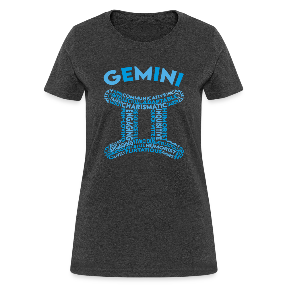 Women's Power Words Gemini T-Shirt - heather black