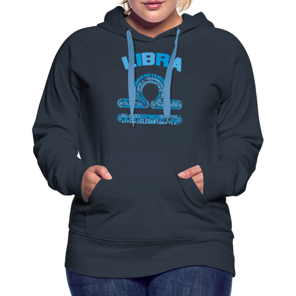 Women's Power Words Libra Premium Hoodie - navy