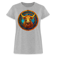 Thumbnail for Women's Mosaic Taurus Relaxed Fit T-Shirt - heather gray