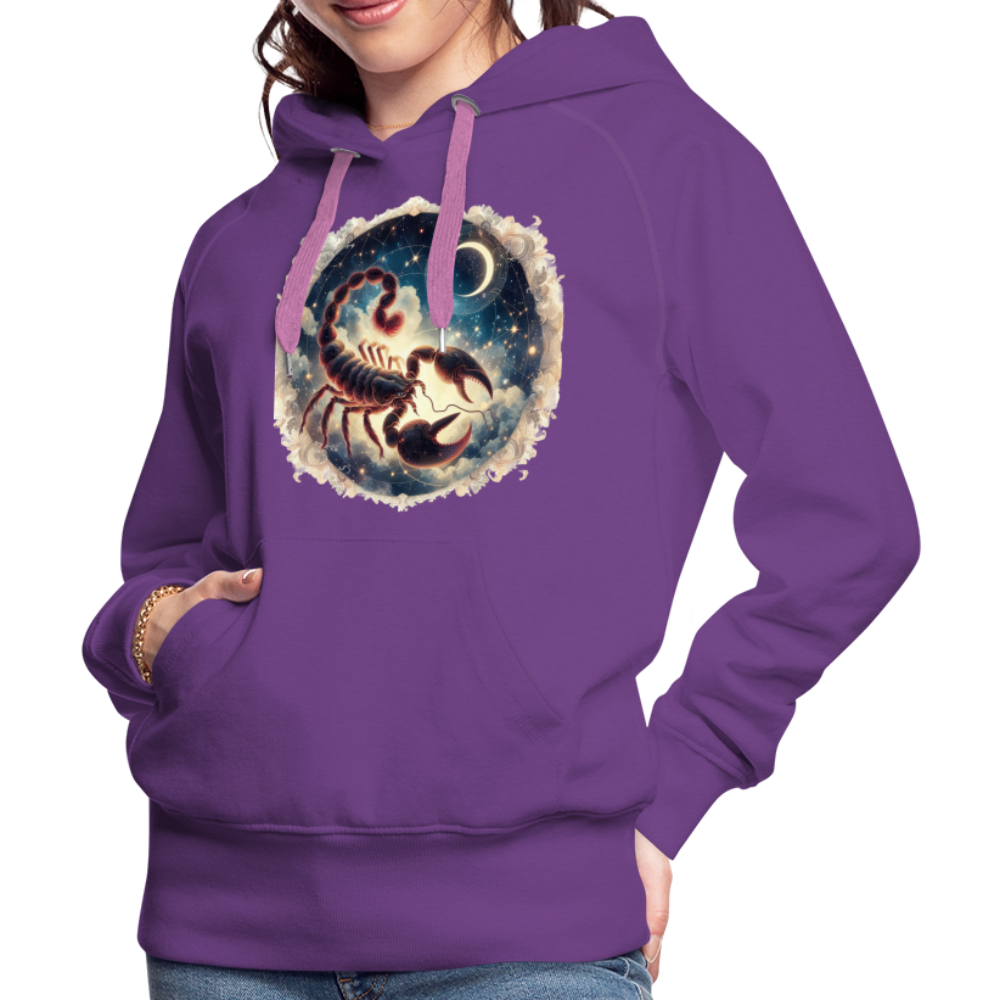 Women’s Mythical Scorpio Premium Hoodie - purple 