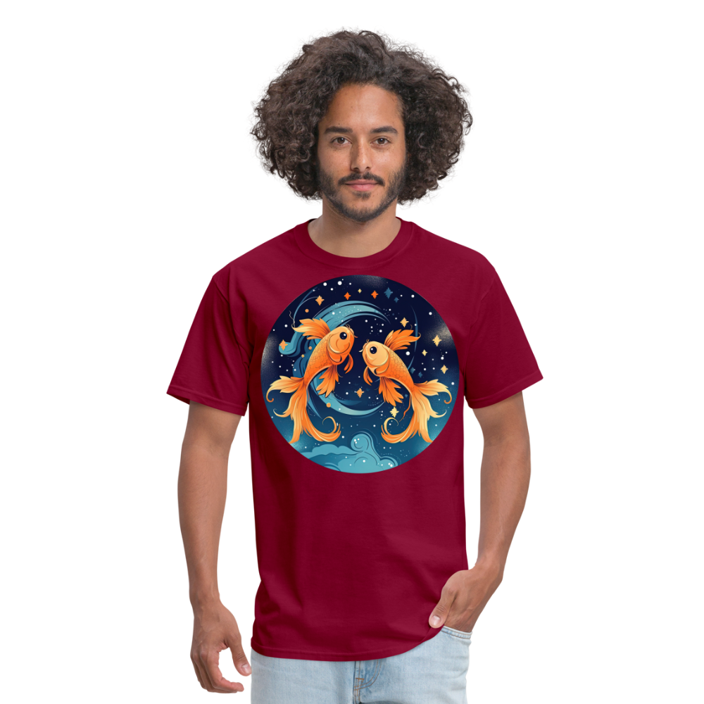 Men's Magic Pisces Classic T-Shirt - burgundy