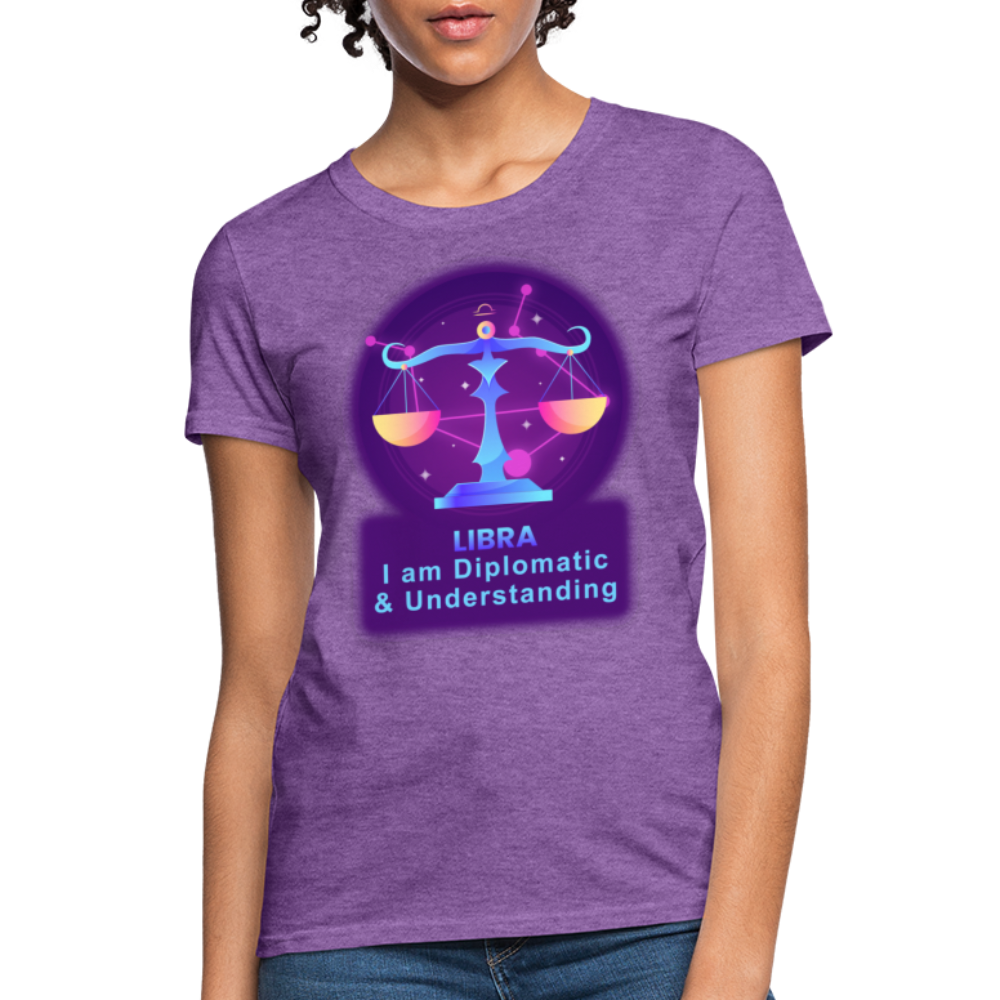 Women's Neon Libra T-Shirt - purple heather