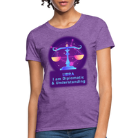 Thumbnail for Women's Neon Libra T-Shirt - purple heather