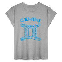 Thumbnail for Women's Power Words Gemini Relaxed Fit T-Shirt - heather gray